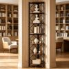 Slim 7-Tier Corner Shelf 78.7 Inch Bookcase Metal Storage Rack for Living Room Bedroom Kitchen Organizer
