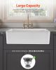 32.5x20 in Farmhouse Sink Undermount Kitchen Single Bowl Basin Fireclay White