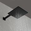 Brass Matte Black Shower Faucet Set Shower System 10 Inch Rainfall Shower Head with Handheld Sprayer Bathroom Luxury Rain Mixer Combo