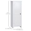 48" Farmhouse Kitchen Pantry Storage Cabinet with Barn Door, Kitchen Pantry Cabinet with Adjustable Shelves, White