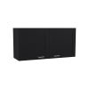 Zurich Wall Cabinet, Double Door, Wide, One Shelf, Kitchen, Storage Cabinet, Black