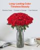 60 Pcs Red Roses Artificial Flowers Realistic Bouquet for Xmas Home Decor