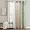 Palm Leaf Burnout Window Sheer White 50x95"