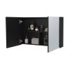 Black Medicine Cabinet with Included Mirrors and 2 Doors