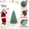 6ft Blue-Green Tint PE/PVC Hybrid Automatic Xmas Tree Decor Artificial Christmas Tree