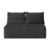 58-inch 2 seat median longue with plush GREY velvet, cup holder, flexible matching, mainly for living room use.