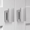 20 Pack Square Cabinet Knobs Brushed Nickel, Single Hole Silver Kitchen Cabinet Handles Hardware for Cupboard Closet Bathroom Dresser Drawer Knobs
