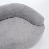 [VIDEO provided ]4 Seater Grey Sofa with Chenille fabric, 30D ,60 Hardness full sponge,4 pillow for Living Room