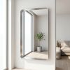 30"x50" Rectangular Bathroom Mirror Vanity Wall Mounted Mirror with Deep Frame, Silver