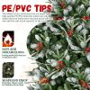 4ft Snow Frosted Christmas Tree w/747 PE/PVC Tips, Pinecone & Berries - Holiday Decor