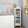 48" Farmhouse Kitchen Pantry Storage Cabinet with Barn Door, Kitchen Pantry Cabinet with Adjustable Shelves, White