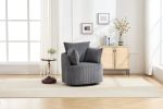 Grey Swivel Accent Chair,Round Swivel Barrel Chair