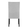 Modern Look 2pc Light Gray Finish Side Chair Fabric Full Back Upholstered Seat Nailhead Trim Accent Dining Room Wooden Furniture