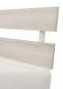 1pc Rustic Queen Platform Bed Slat Headboard Low-profile Bed Frame White Wash Finish Contemporary Bedroom Furniture