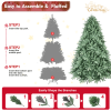 Artificial 5ft Blue green Tint Christmas Tree with 1194 PE/PVC Mixed Branch Tips, memory wire+iron wire