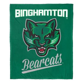 Binghamton OFFICIAL NCAA "Alumni" Silk Touch Throw Blanket; 50" x 60"
