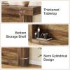 105cm Console Table 2-Story Sofa Table in Country Style Entrance Table with Shelf for Hallway Living Room Decor