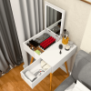 Small Makeup Vanity Table, Dresser Desk with 2 Drawers , Flip Top Mirror Organizer, Makeup Dressing Table for Bedroom, Dressing Room