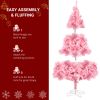 FCH 7ft 1800 Branch PVC Branch Iron Bracket Christmas Tree Pink
