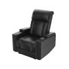 Power Recliner,Ebony electric sofa with double storage slots, double cup holders,Ebony,Black