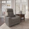 Power Recliner,Ebony electric sofa with double storage slots, double cup holders,Wood