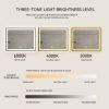 36 in. H LED Single Bathroom Vanity Mirror in Polished Crystal Bathroom Vanity LED Mirror for Bathroom Wall Smart Lighted Vanity Mirrors