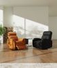 Power Recliner , Brown Faux leather electric sofa, two-button control, Living Room, Bedroom