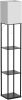 Floor Lamp with Shelves, Modern Square Standing Lamp with 3 Color Temperature Bulb Black