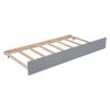 Twin Bed with Trundle, Platform Bed Frame with Headboard and Footboard, for Bedroom Small Living Space,No Box Spring Needed,Grey(New SKU:W504P148530)