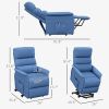 Power Lift Chair for Seniors, Electric Lift Recliner Chair with Remote Control, Side Pockets for Living Room, Blue