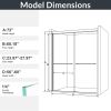 56"-60"W*72" H Semi-Frameless Double Sliding Shower Door, Bypass Shower Door, 1/4" (6mm) Thick SGCC Tempered Glass Door, Chrome