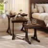 3-Piece Nesting Coffee Table Set, Space-Saving Design with Vintage Wood-Like Finish for Living Room
