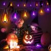 Halloween Lights, 27Ft 10 LED Bulbs Flickering Flame String Light