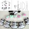 Baby Crib Mobile Animal Musical Crib Mobile Nursery Room Hanging Decor Toy Lovely Black White Cloud Panda