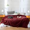 SOGA Burgundy Throw Blanket  Bed Sofa Comforter