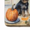 Affenpinscher Fall Kitchen Pumpkins Memory Foam Kitchen Mat Machine Washable Anti-Fatigue Mat Cushion Comfort Bath Mat or Kitchen Rug