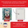 Westie Christmas Porcelain Ornament Christmas Tree Hanging Decorations for Home Christmas Holiday, Rectangle, Gift, Multicolor