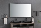 (ONLY FOR PICKUP)60x 36Inch LED Mirror Bathroom Vanity Mirror with Back Light;  Wall Mount Anti-Fog Memory Large Adjustable Vanity Mirror