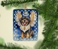 Tibetan Mastiff My Angel Porcelain Ornament Christmas Tree Hanging Decorations for Home Christmas Holiday, Rectangle, Gift, Multicolor