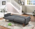 ADJUSTABLE SOFA in Black Faux Leather
