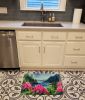 Washington Coast Rhododendrons in Watercolor Memory Foam Kitchen Mat Machine Washable Anti-Fatigue Mat Cushion Comfort Bath Mat or Kitchen Rug