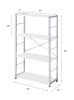 Tennos White & Chrome Finish Bookshelf