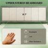 Bed frame with headboard, platform bed frame, easy to assemble, gray