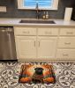 Black Pug Fall Memory Foam Kitchen Mat Machine Washable Anti-Fatigue Mat Cushion Comfort Bath Mat or Kitchen Rug