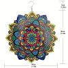 1pc 3D Hanging Wind Spinner Outdoor Decor For Garden Wind Chimes Metal Yard Spinners 3D Stainless Steel Spinner Gifts Mandala 3D Spinner With 360�� Ro