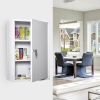 Medicine Cabinet Steel Wall Mount 24x16 3-Tier Storage Lockable White