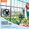 VEVOR 16'' Shutter Exhaust Fan, High-speed 2000 CFM, Aluminum Wall Mount Attic Fan with AC-motor, Ventilation and Cooling for Greenhouses, Garages