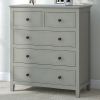 5 Drawers Solid Wood Chest, Gray(OLD SKU:WF288863AAG)
