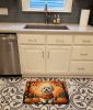 Bichon Frise Fall Memory Foam Kitchen Mat Machine Washable Anti-Fatigue Mat Cushion Comfort Bath Mat or Kitchen Rug