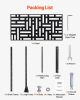 Metal Privacy Screen 47" x 76" Outdoor Privacy Screens & Panels for Patio Black